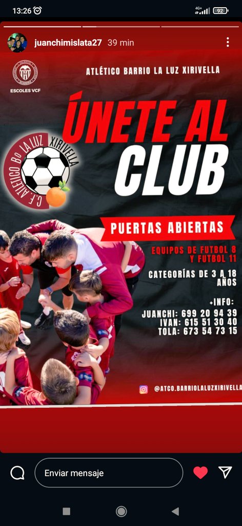 KIKORISCO's tweet photo. Únete al club de moda en #Valencia, la mejor cantera, ambiente familiar pero con más nivel y más niños cada año, gracias a su enorme trabajo! @atcobarrio de #Xirivella.
Ven a probar! ⚽
#manises
#quartdepoblet #mislata #torrent #futbol8 #extramurs #malilla #sanmarcelino #sedaví https://t.co/7tkZLWo6ZZ