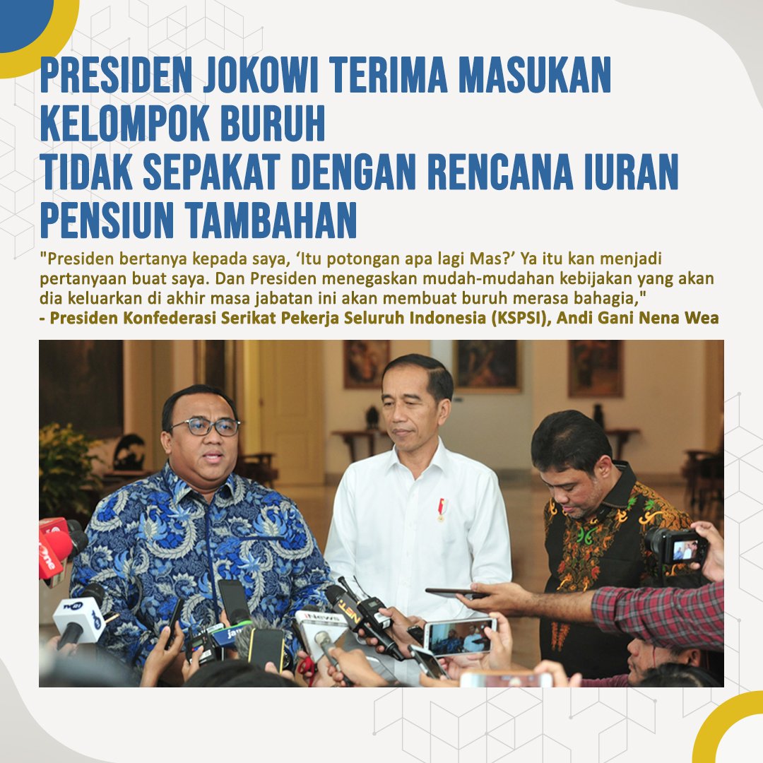IrwansyahNov's tweet photo. Terima Masukan Dan Akan Umumkan Kebijakan Yang Membahagiakan Kaum Buruh Diakhir Masa Jabatannya.

KOMPAKbersatu Prabowo WASPADApecah BelahBANGSA #WaspadaModusPalsuVidi #PHUWIN_TOYOU Speed petrokimia Gresik PHUWIN 1st DEBUT SINGLE #GemaPON2024 Nebeng pastikan nyaman pasti rido https://t.co/jJ0Fbzodvb