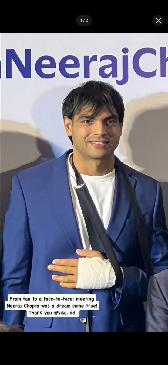 RajHomelander's tweet photo. Neeraj Chopra Is back In India.
His hand Injury is visible.
#NeerajChopra #Javlin #Neeraj #Chopra https://t.co/R33sRWPavM