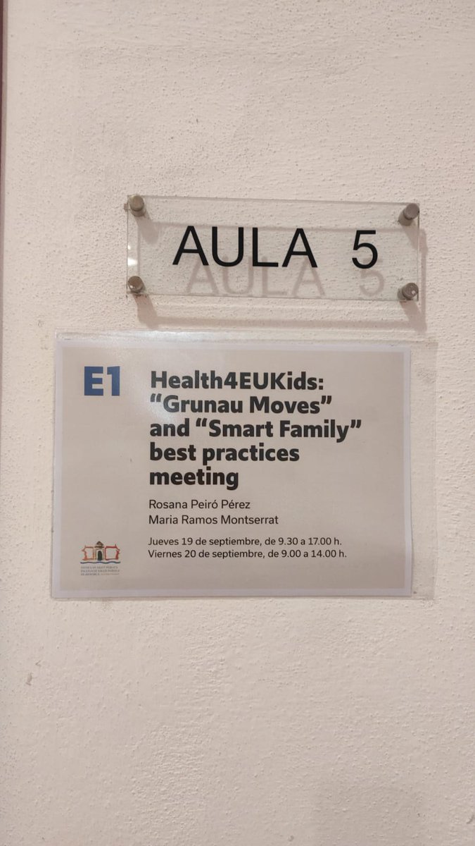 gieconpsalud's tweet photo. We start the WP5 "Grunau Moves" meeting of the European proyect @Health4EUkids  in the @Escoladesalut  (Menorca) 
"Your kids health, our priority"
@IDIVALdecilla https://t.co/IEleB0fNFZ