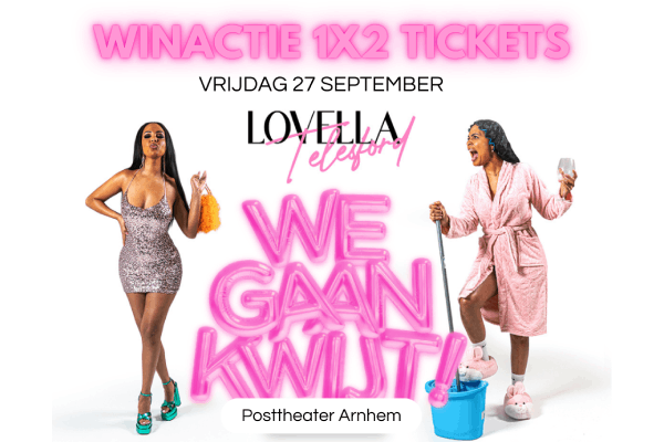 Winactie 1×2 tickets: Lovella Telesford – We gaan kwijt – vrijdag 27 september – Posttheater Arnhem. bit.ly/3ze7ZEx
