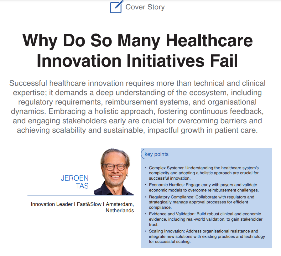 HealthManagement.org (@ehealthmgmt) on Twitter photo Success in healthcare innovation isn't just about tech. It's about understanding the ecosystem, from regulations to reimbursement. Dive into Jeroen Tas's insights in HM issue 3, 2024! 📊🩺#HealthcareInnovation #SystemThinking #PatientCare iii.hm/1sa7 <a href="/jeroentas/">Jeroen Tas</a> Success in healthcare innovation isn't just about tech. It's about understanding the ecosystem, from regulations to reimbursement. Dive into Jeroen Tas's insights in HM issue 3, 2024! 📊🩺#HealthcareInnovation #SystemThinking #PatientCare iii.hm/1sa7 <a href="/jeroentas/">Jeroen Tas</a>