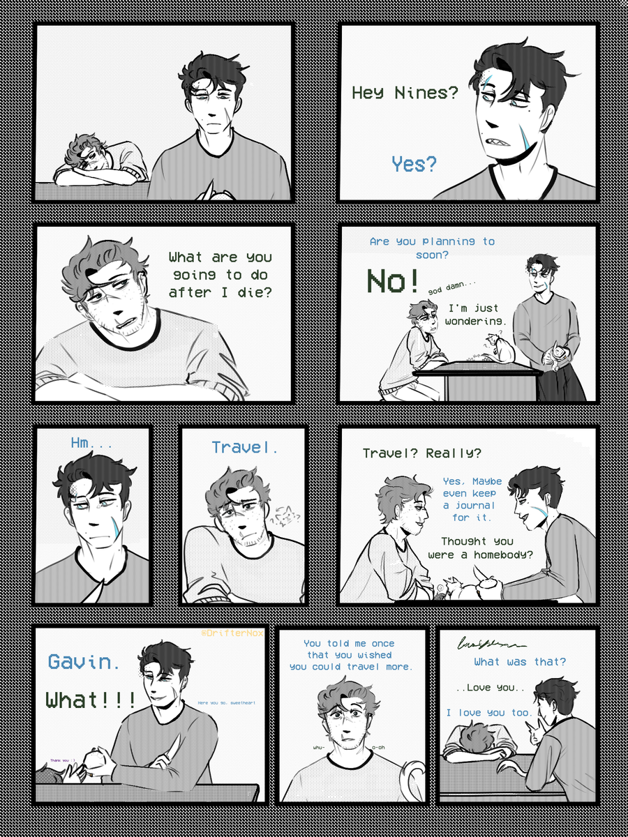 DrifterNox's tweet photo. Finally done with that little comic, so here's Gavin asking Nines about what he'll do after he dies
#Reed900 https://t.co/ZMQMD54A2q