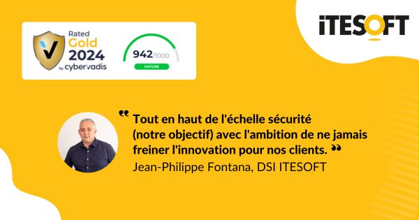ITESOFT (@itesoft) on Twitter photo 🥇Médaille d’or cybersécurité | ITESOFT tout en haut de l'échelle sécurité. Certification <a href="/CyberVadis/">CyberVadis</a> décrochée en gestion des risques tiers : notation 942/1000.
#cybersécurité #IT #cybervadis 🥇Médaille d’or cybersécurité | ITESOFT tout en haut de l'échelle sécurité. Certification <a href="/CyberVadis/">CyberVadis</a> décrochée en gestion des risques tiers : notation 942/1000.
#cybersécurité #IT #cybervadis