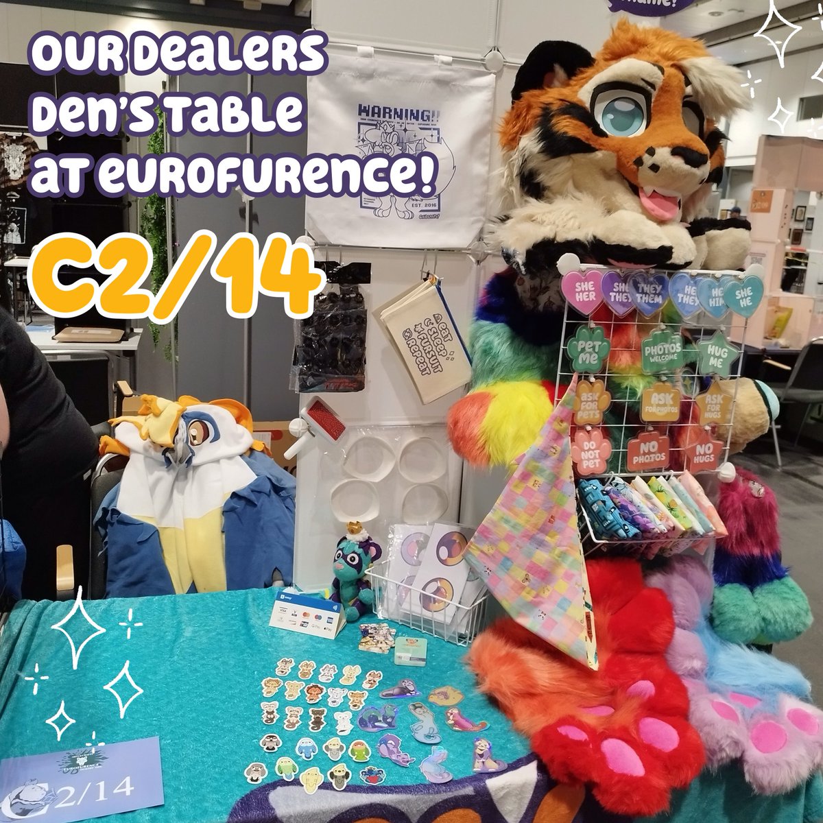 chibeasts's tweet photo. We are at the Eurofurence Dealers den! 💕 Come and join us at our table located at C2/14!  ✨
We will be there from today, Thursday 19th, until Saturday 21st in the morning 
We have lots of new goodies available for you! 🥰 https://t.co/BNotx03x8D