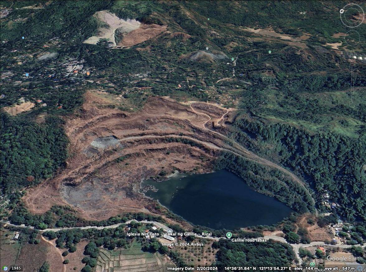 Here are some of the Google Earth images on the quarrying and mining activities in the Province of Rizal: