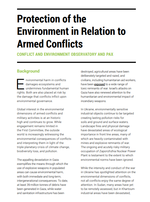 The #UNGA #FirstCommittee briefing book from <a href="/RCW_/">Reaching Critical Will</a> is always a fantastic resource to catch up with what's going on in the world of humanitarian disarmament. We contributed the chapter on #PERAC, together with <a href="/PAXforpeace/">PAX for peace</a>   reachingcriticalwill.org/resources/publ…