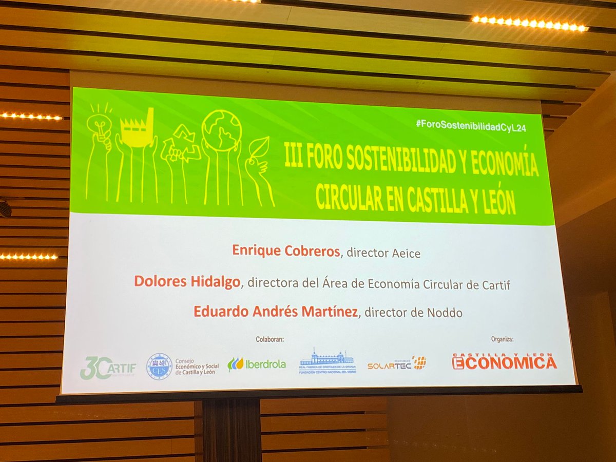 RedNODDO's tweet photo. 🌍 #NODDO en el III #ForoSostenibilidadCyL24
@EdoAndresMtnez compartió mesa con Enrique Cobreros @aeice y Dolores Hidalgo @CARTIFCT, compartiendo iniciativas de los centros tecnológicos🌿🔄 en materias de en #Energía, #MedioAmbiente y #Sostenibilidad. https://t.co/Rh7216V9g5