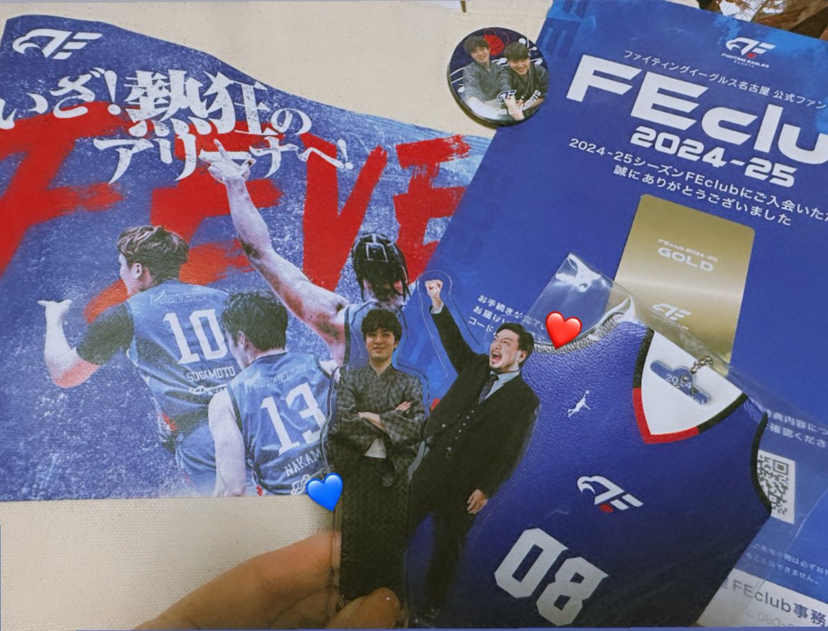 queen_Erika5's tweet image. あたくしの元にも届きましたわ😸👊🏻‼️⤴︎
#FE名古屋 #FEAVER  #中村浩陸 💙💙 #13