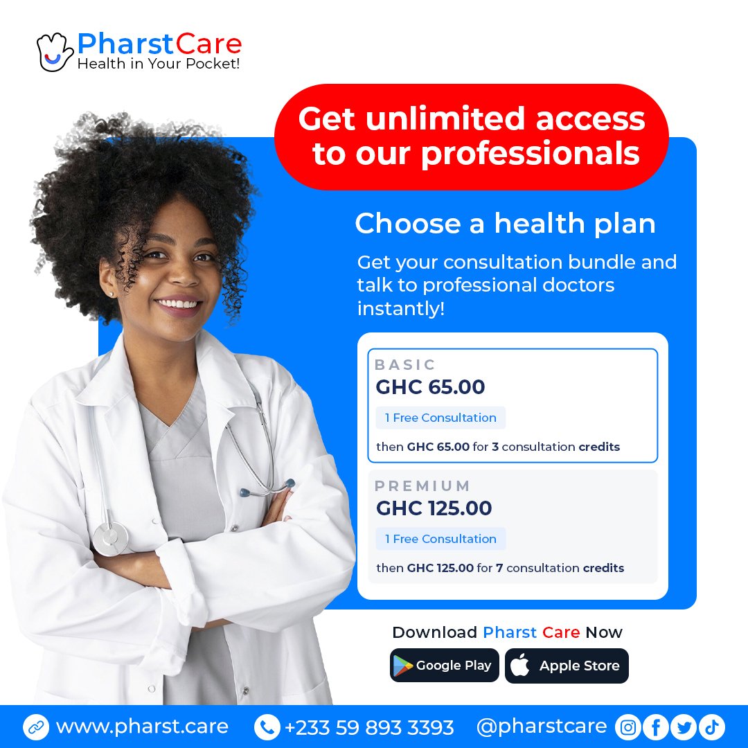pharstcare's tweet photo. 🩺 Take control of your health with a personalized consultation plan from our professionals today💕.
Choose a health plan today👇 >>https://t.co/hLyUb5vI9m
And get unlimited access🕺
#Pharstcare #Quickconsultation https://t.co/gboB0C4H9Z