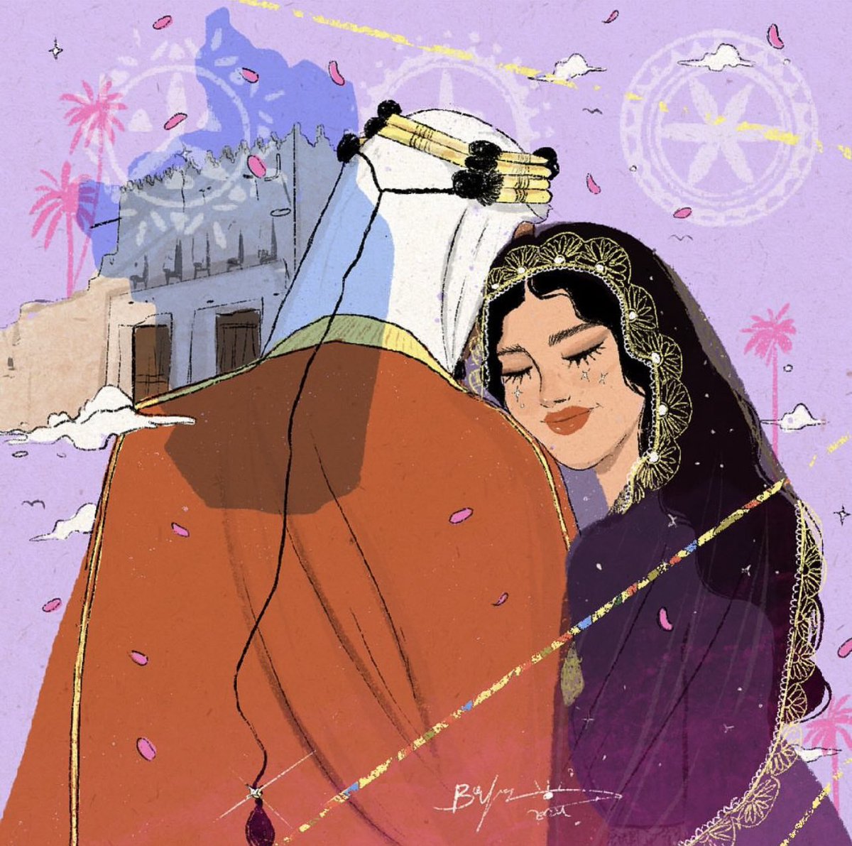 Artist <a href="/uniquebeno/">Bayan Yasien | بيان ياسين</a> beautifully illustrates the traditional attire from each region in #SaudiArabia, showcasing the rich culture and unique styles in her amazing artwork. 🇸🇦👏

1. Hejazi 
2. Asiri 
3. Najdi
4. Hasawi