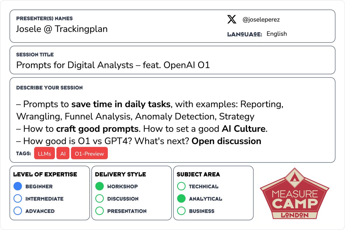 Trackingplan (YC W22) (@trackingplanco) on Twitter photo Exciting news! Our CEO at <a href="/trackingplanco/">Trackingplan (YC W22)</a> , <a href="/joseleperez/">Josele Perez</a>, will be hosting a session at <a href="/MeasureCampLDN/">MeasureCamp London</a> this September 21st! โค๏ธ Exciting news! Our CEO at <a href="/trackingplanco/">Trackingplan (YC W22)</a> , <a href="/joseleperez/">Josele Perez</a>, will be hosting a session at <a href="/MeasureCampLDN/">MeasureCamp London</a> this September 21st! โค๏ธ