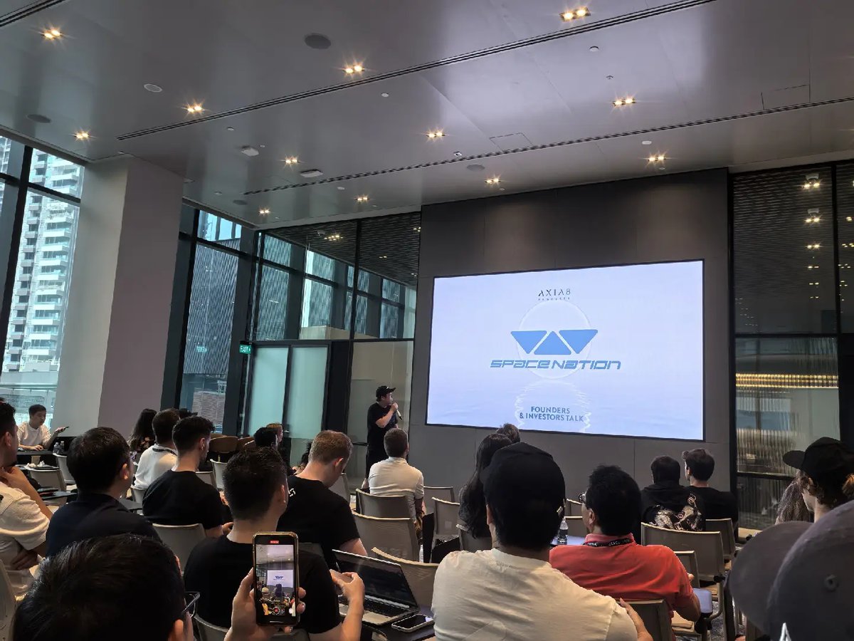 SpaceNationOL's tweet photo. 🌟Day 2 at #Token2049Singapore is heating up! Our fearless Captain @Jerome_wu is taking the stage at the @Axia8Ventures-hosted panel, "Found & Investor Talks," where he's unveiling our vision for building the next generation MMORPG.

🫡At Space Nation, we stand firm on three core pillars discussed in the panel:

- Vision: To redefine the MMORPG experience by seamlessly integrating engaging gameplay with a thriving in-game economy.

- Passion: Our commitment to creating a game that will endure for decades, delivering unforgettable experiences.

- Direction: Focusing on continuous evolution, ensuring our economy grows and adapts alongside gameplay progression, an essential element often overlooked in Web3 games.

🦾 Get ready to experience it all in our Soft Launch set for September 27. Join us in shaping the future!