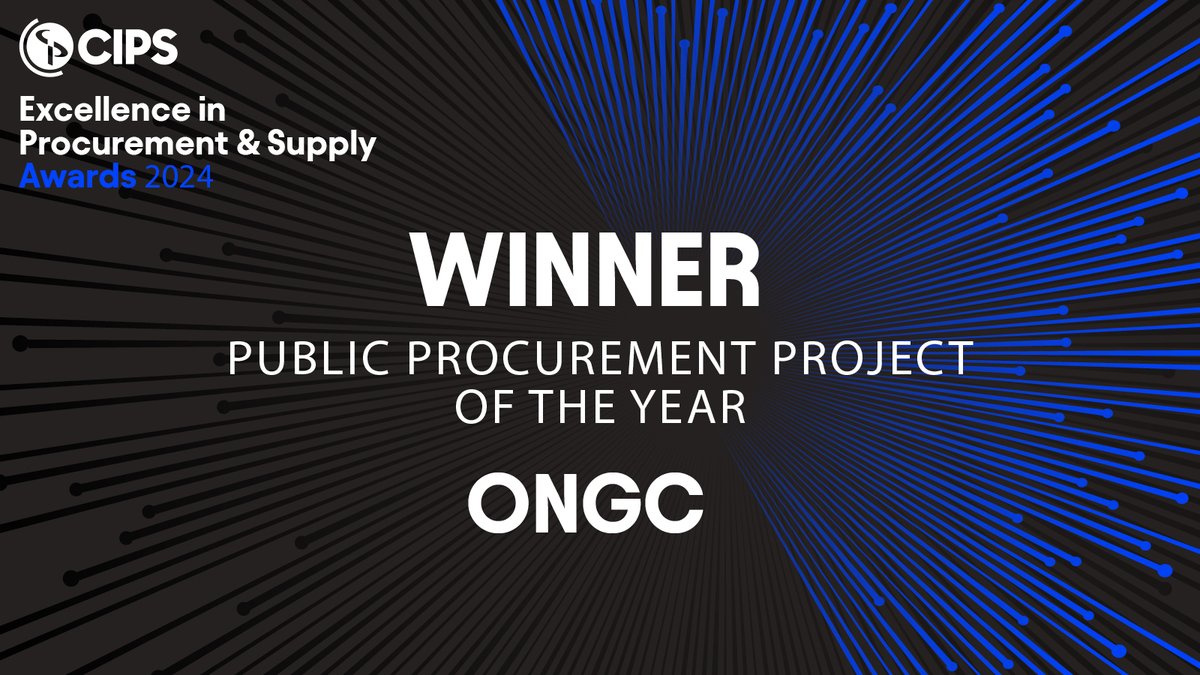 cipsnews's tweet image. ONGC wins Public Procurement Project of the Year – congratulations! This project by @ONGC_ is a first-class example of technical and human solutions working together to achieve an end goal. The project is complex and impactful and has delivered some impressive benefits