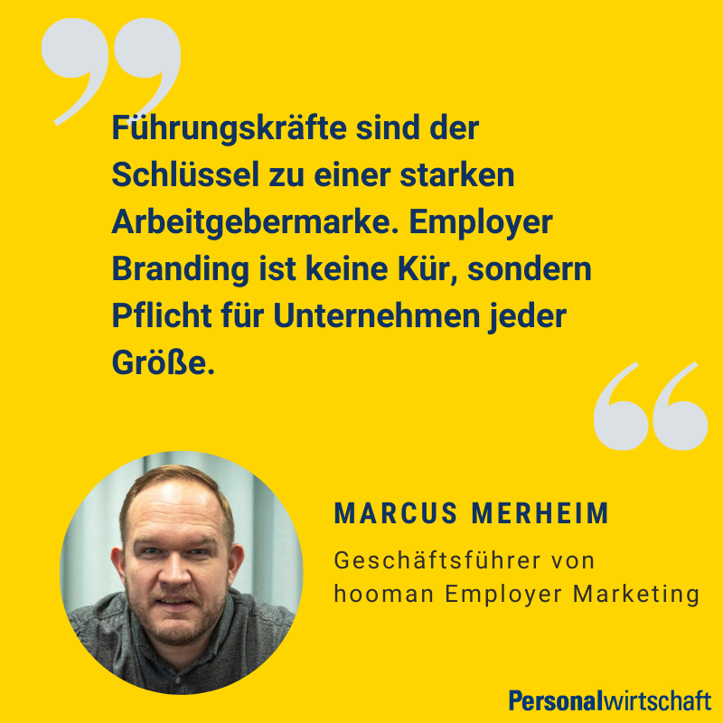 Führungskräfte sind der Schlüssel zu einer starken Arbeitgebermarke. Was Unternehmen unternehmen sollten, weiß der Kolumnist der Personalwirtschaft, Marcus Merheim.

personalwirtschaft.de/news/recruitin…