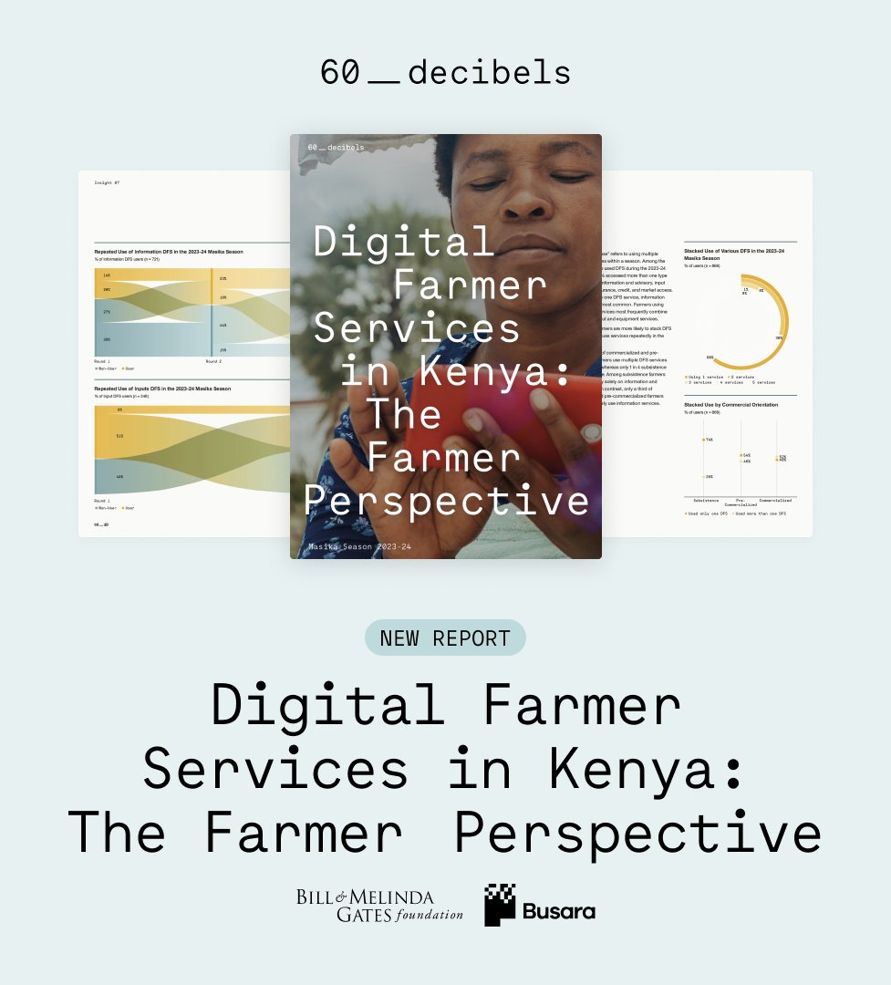 🌾 Digital tools are reshaping Kenyan agriculture, but what’s working and what’s not?

<a href="/60_decibels/">60 Decibels</a> latest report, powered by insights from <a href="/BusaraCenter/">Busara Center</a> and supported by <a href="/gatesfoundation/">Gates Foundation</a>, uncovers perspectives from 1,484 farmers.

60decibels.com/dfs-kenya

#AgTech #FarmerInsights