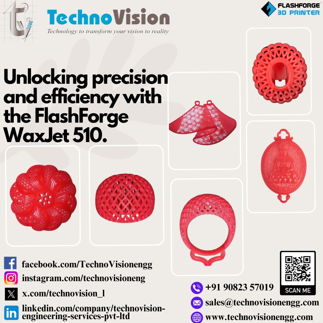 technovision_l's tweet photo. Waxjet 510: Unlocking precision and efficiency with the Flashforge Waxjet 510.
Contact us on : +91 90823 57019
Instagram : https://t.co/YTpfWo8MMy
LinkedIn : https://t.co/Zlf4nCKHDj
#waxjet510 #flashforge #3dprinter #3dprint #3dprinting #CAD #CAE #cadcam #cadcamsoftware https://t.co/DuzDM2pCud