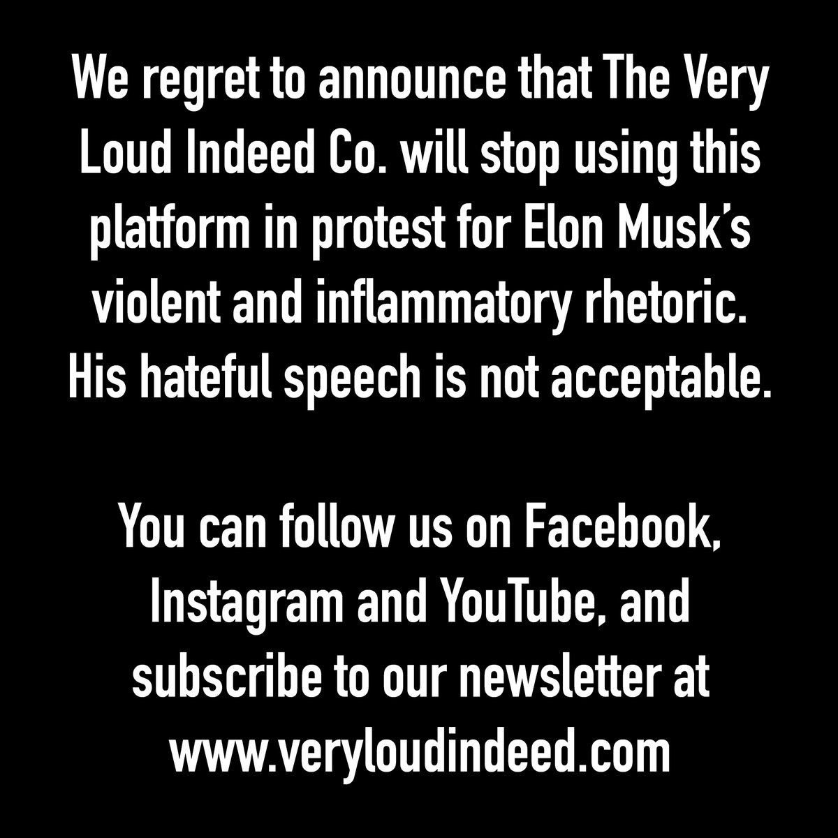 The Very Loud Indeed Co. tweet media