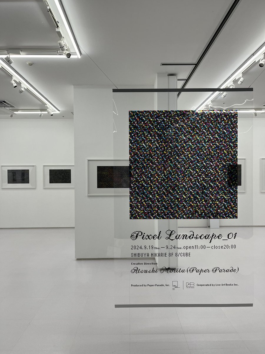 hikarie8's tweet photo. 【初日開幕🔭】

Pixel Landscape 01
ピクセルの風景

2024年9月19日（木） - 9月24日（火）
11:00 - 20:00
渋谷ヒカリエ80CUBE 1, 2, 3
入場無料
株式会社ペーパーパレード

https://t.co/G7ikoSfOn4 https://t.co/GKGpYYqIvB