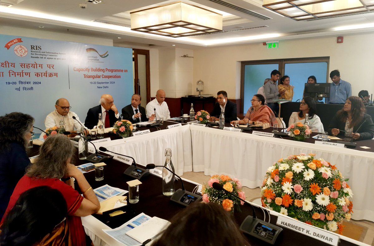 susheco's tweet photo. Two day #CapacityBuilding Programme on Triangular Cooperation begins with the welcome address by Prof. S. K. Mohanty, Professor  @RIS_NewDelhi

We welcome all the participants!

@Sachin_Chat @giz_india @ChamanDhanda71 https://t.co/Bqop3Vbsoq