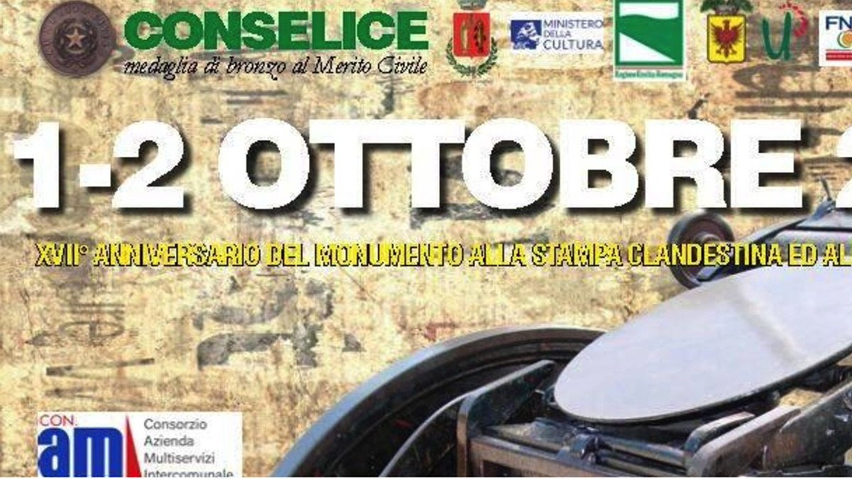 maresca_franco's tweet photo. XVIII ANNIVERSARIO DEL MONUMENTO ALLA LIBERTÀ DI STAMPA A CONSELICE, IL 1° OTTOBRE a ricordare i giornalisti, i tipografi e le staffette uccisi dai nazifascisti
a 10 anni dalla scomparsa sarà commemorato Camillo Galba, che volle il monumento alla libertà di stampa #ucsl https://t.co/nUwmp799bC