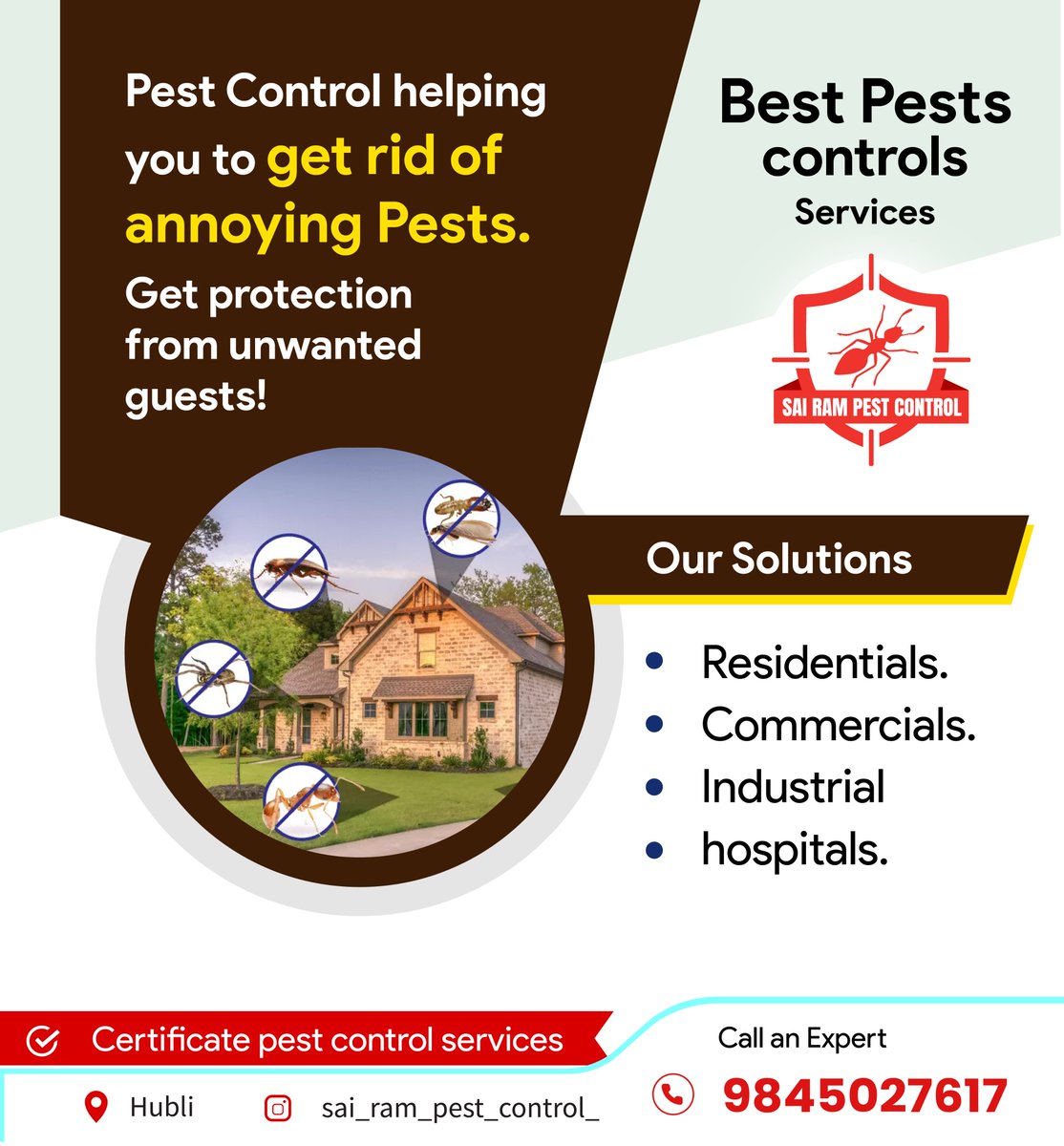 PestSairam's tweet image. Sai Pest Control , Hubli
.
.
Providing all kinds of pest control services.
.
#pestcontrol #pestcontroller #trend #viral #hubli #hubli_dharwad #food #pets