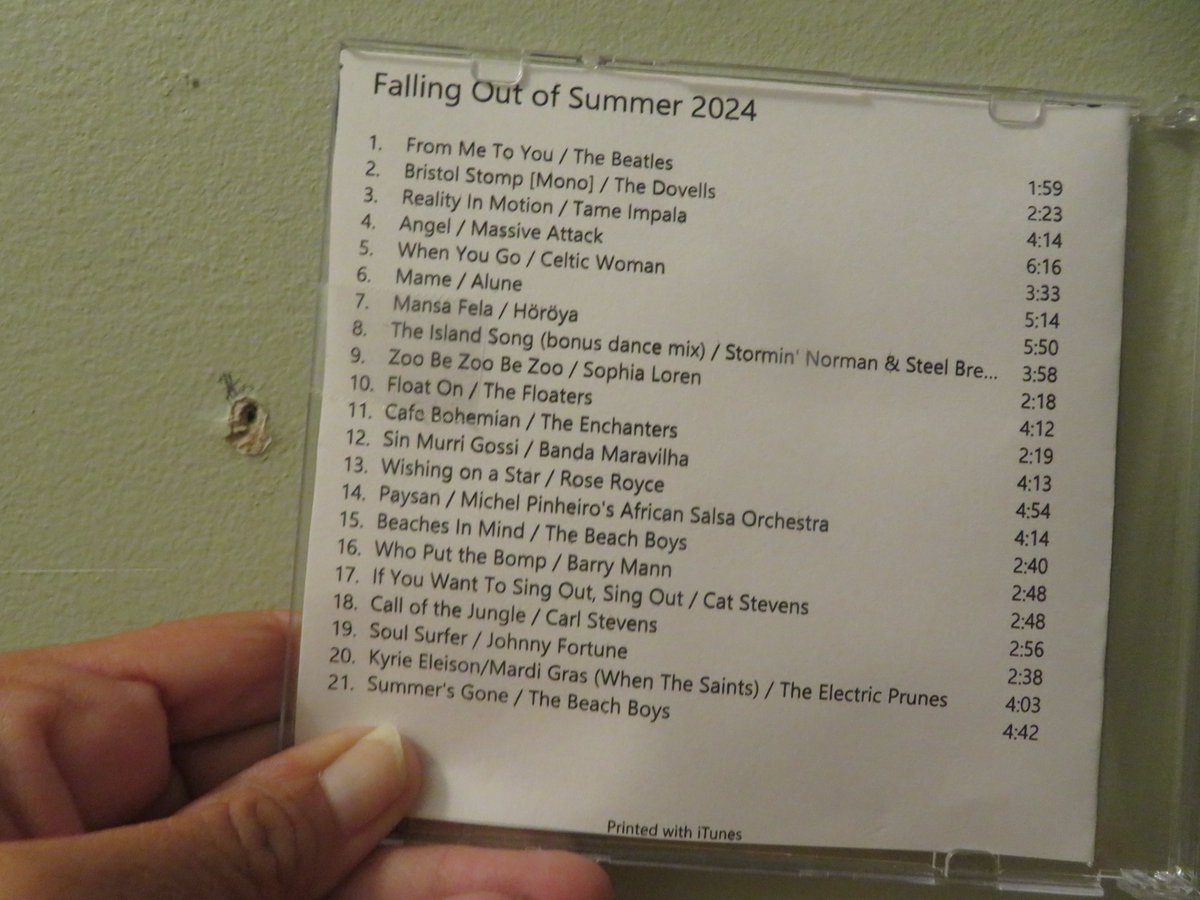 djtrishm's tweet image. Fresh from the buner! Falling out of summer 2024 is my end of summer mix made up of new additions to my collection and a few old favorites! #cdmix #mixcd #cdmixtape