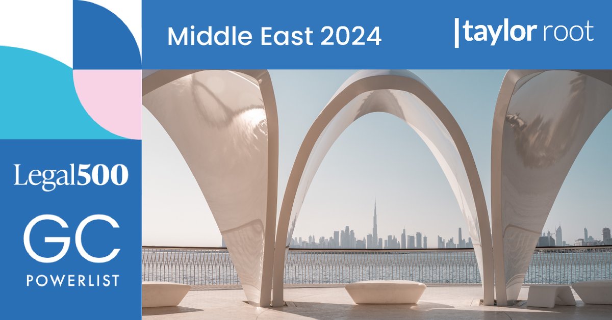 TaylorRootLegal's tweet image. Taylor Root is honoured to once again be part of The Legal 500 GC Powerlist: Middle East 2024. Legal 500 has announced that the research is underway, and we look forward to celebrating in Dubai on 30th October when the Legal 500 GC Powerlist: Middle East 2024 will be unveiled!