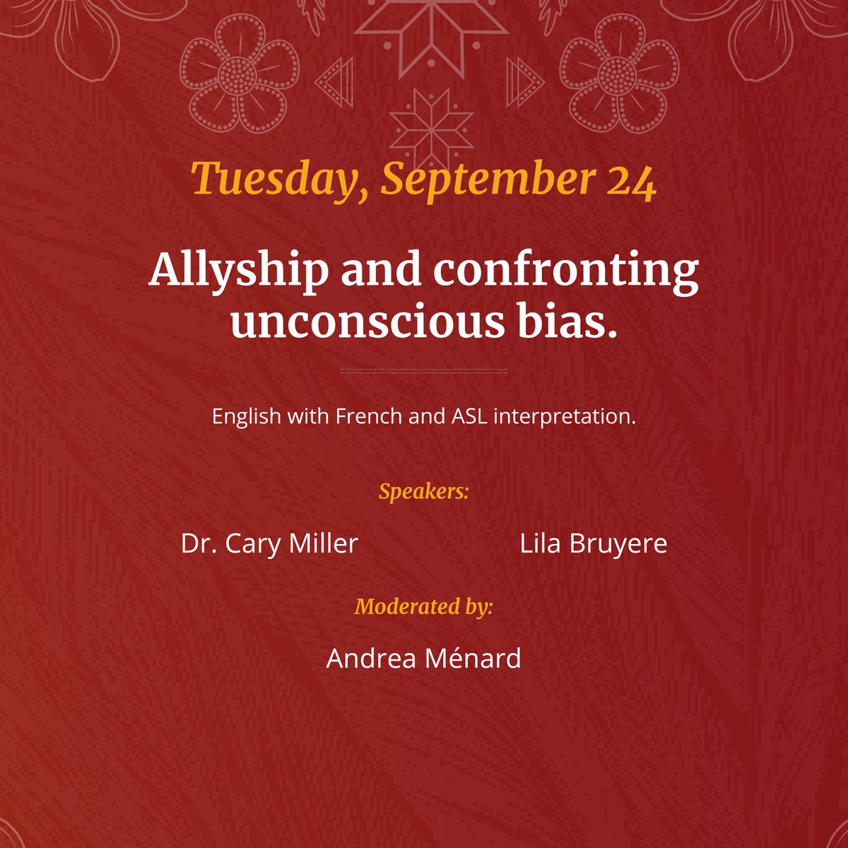 Get ready for an inspiring week of lunch and learn webinars during Truth and Reconciliation Week! From September 23 - 27, join us daily to hear from Chief Ovide Mercredi, Dr. Cary Miller and others. Don’t miss out, sign up now! trw-svr.nctr.ca/lunch-and-lear…