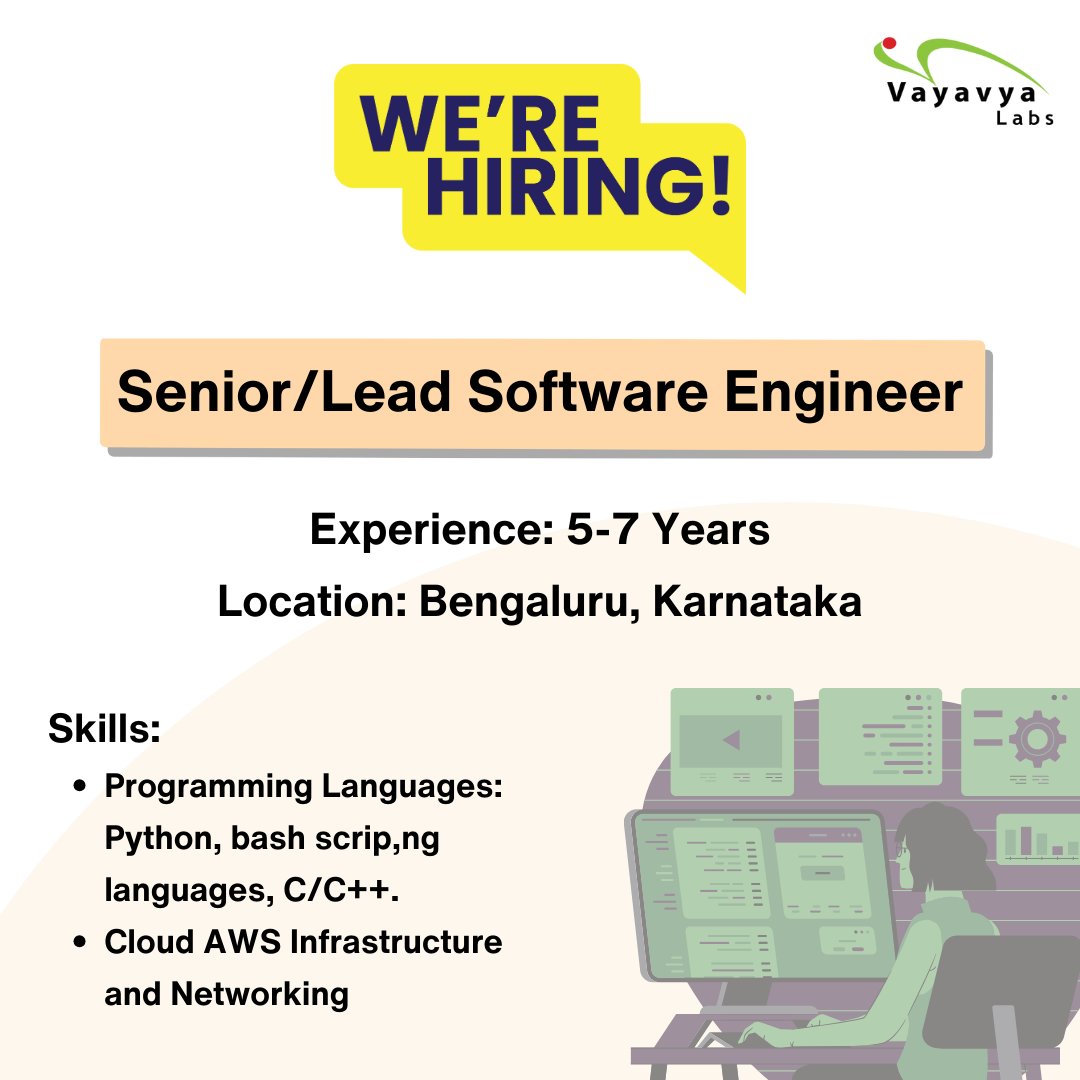 vayavya's tweet photo. 🚀 Elevate Your Career as a Senior/Lead Software Engineer! 🚀

👉 Apply Here: https://t.co/QOu5e13c5w

#SoftwareEngineer #BuildAndRelease #DevOps #Python #Scripting #C #C++ #Cloud #AWS #BugFixing #SourceCode #Patching #TechCareers https://t.co/gNiY18pjvV