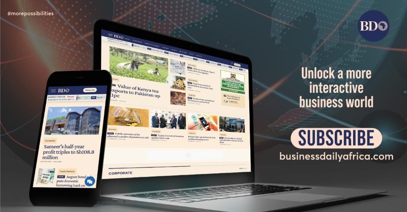 ntvkenya's tweet photo. Unlock a more interactive business world with the new Business Daily website.

Subscribe now for an elevated user experience.

#MorePossibilities #BusinessDaily