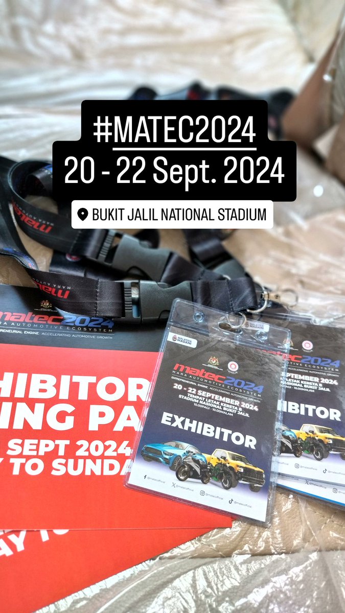 HarithMizie's tweet image. #MATEC2024 - MARA Automotive Ecosystem. Eccelerating Automotive Growth. 20 - 22 Sept. 2024. Stadium Nasional Bukit Jalil (Parking B)