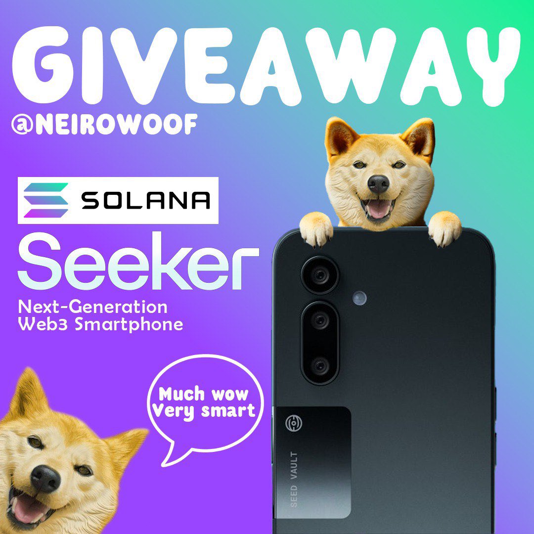 ☎️📱SOLANA MOBILE 2 GIVEAWAY📱☎️

📲 <a href="/solanamobile/">Seeker | Solana Mobile</a> just dropped there new phone! To celebrate we will be giving away a new phone 

🏆How to win 

🔄 Retweet this post
🤝 Follow <a href="/NeiroWoof/">NEIRO | BROPUMP</a> &amp; <a href="/solanamobile/">Seeker | Solana Mobile</a> 
🏷️ Tag a friend you will call
⏰ Winner announced in 48 hours

$NEIRO