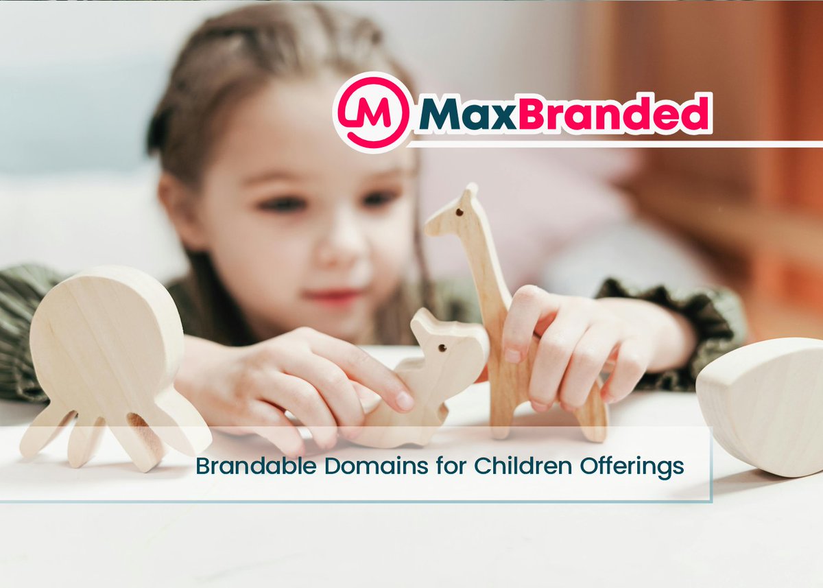Launching products with a target market of young parents and children?

It can be a challenge to find #BrandNames that engage both in a memorable experience.

We have a wide variety of pre-formulated children brands, ready for rapid deployment. See them at MaxBranded.com/ChildrenDomains