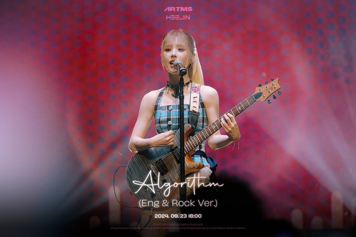 official_artms's tweet image. ARTMS HeeJin
Algorithm
Eng & Rock Ver.
2024 09 23 18:00
#ARTMS
#HeeJin #ํฌ์ง
#K #Algorithm