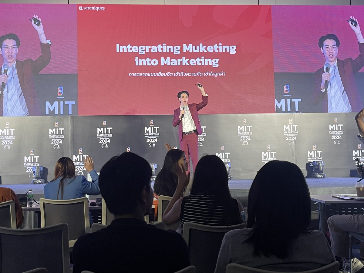 rainmakerth's tweet photo. 🔮 จาก Muketing สู่ Marketing เป็นคนเก่งและคนเฮงได้พร้อมกัน
.
Integrating Muketing into Marketing
โดย ภัทฒ อัครธนันกานต์ (Sereniques)
.
#MITCON2024 https://t.co/HeEnDQu4Cb