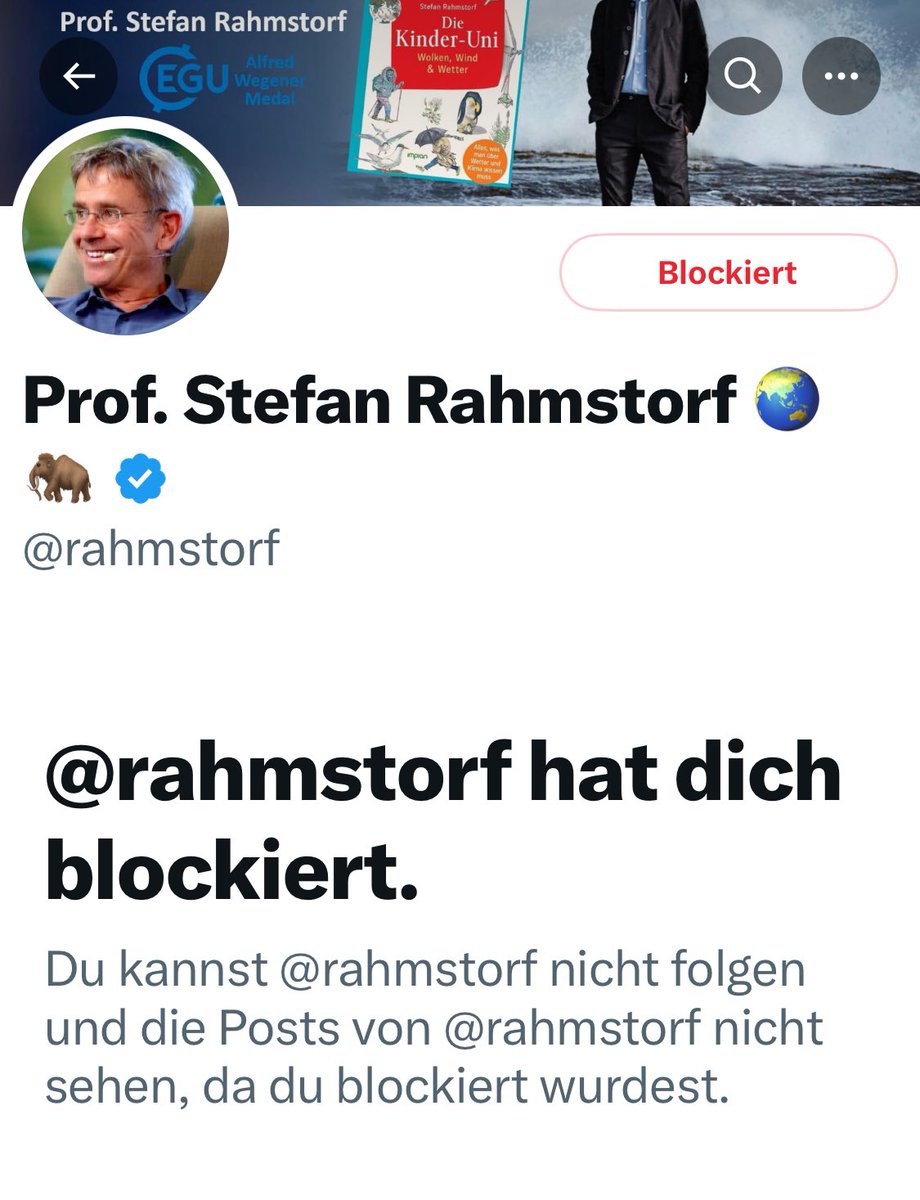 hcm_hcm_'s tweet image. Es wird nie ein „stabiles Klima“ geben. 
Aber der Herr #Rahmstorf duldet ja keine anderen Meinungen. 🤡
Nicht diskussionsfähig. 
Es ist sein Geschäftsmodell. 
#Klimakatastrophe 😅