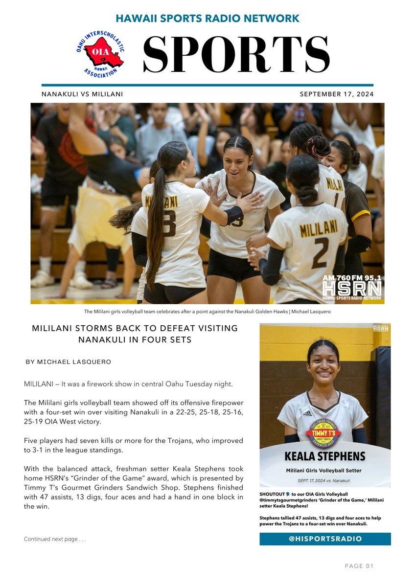 KuuleiAgbayani's tweet image. By popular demand (because my guys @12brecht &amp;amp; @MichaelLasquero are insanely good at what they do), we're introducing printable versions of @HIsportsradio @OIASports stories!

Download: hawaiisportsradio.com/wp-content/upl…

@scoringlive @KealaStephens12