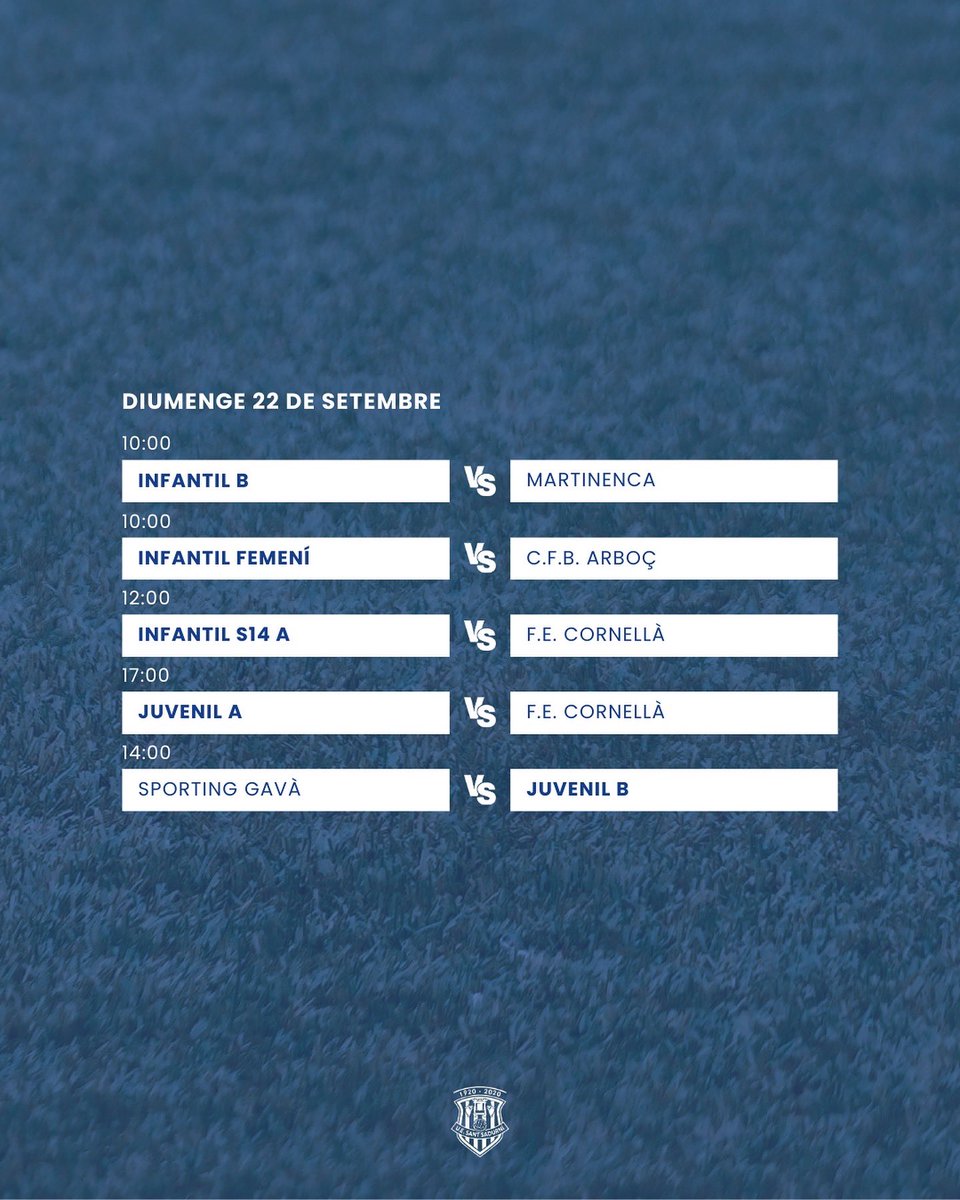 💙 Partits del cap de setmana ⚽️