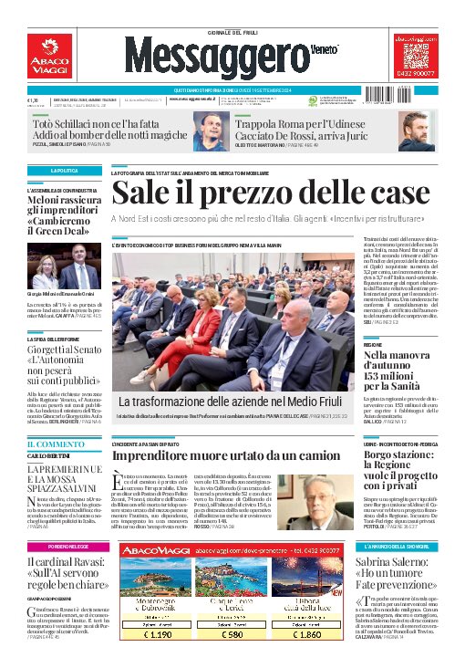 📰 Le prime pagine dei quotidiani locali