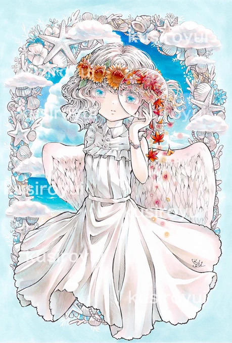 「夏にバイバイ」#イラスト #アナログイラスト 