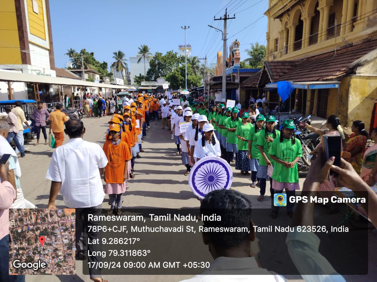 RameswaramMpty's tweet photo. @SwachhBharatGov RAMESWARAM MUNICIPALITY SWACHCHATA HI SEVA 2024  WALKATHON Program was conducted with Commissioner sir, Counsilors, Navy, NGOs , School students, etc... https://t.co/Nm6PYOZDim