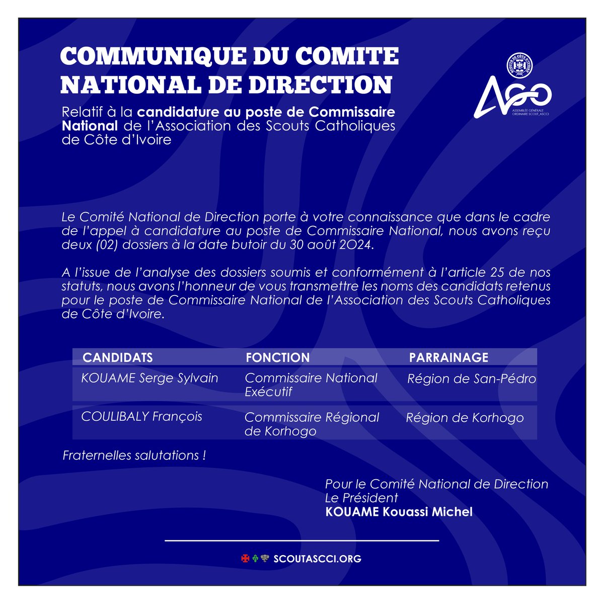 Scouts Catholiques de Côte d'Ivoire - ASCCI 🇨🇮 tweet media