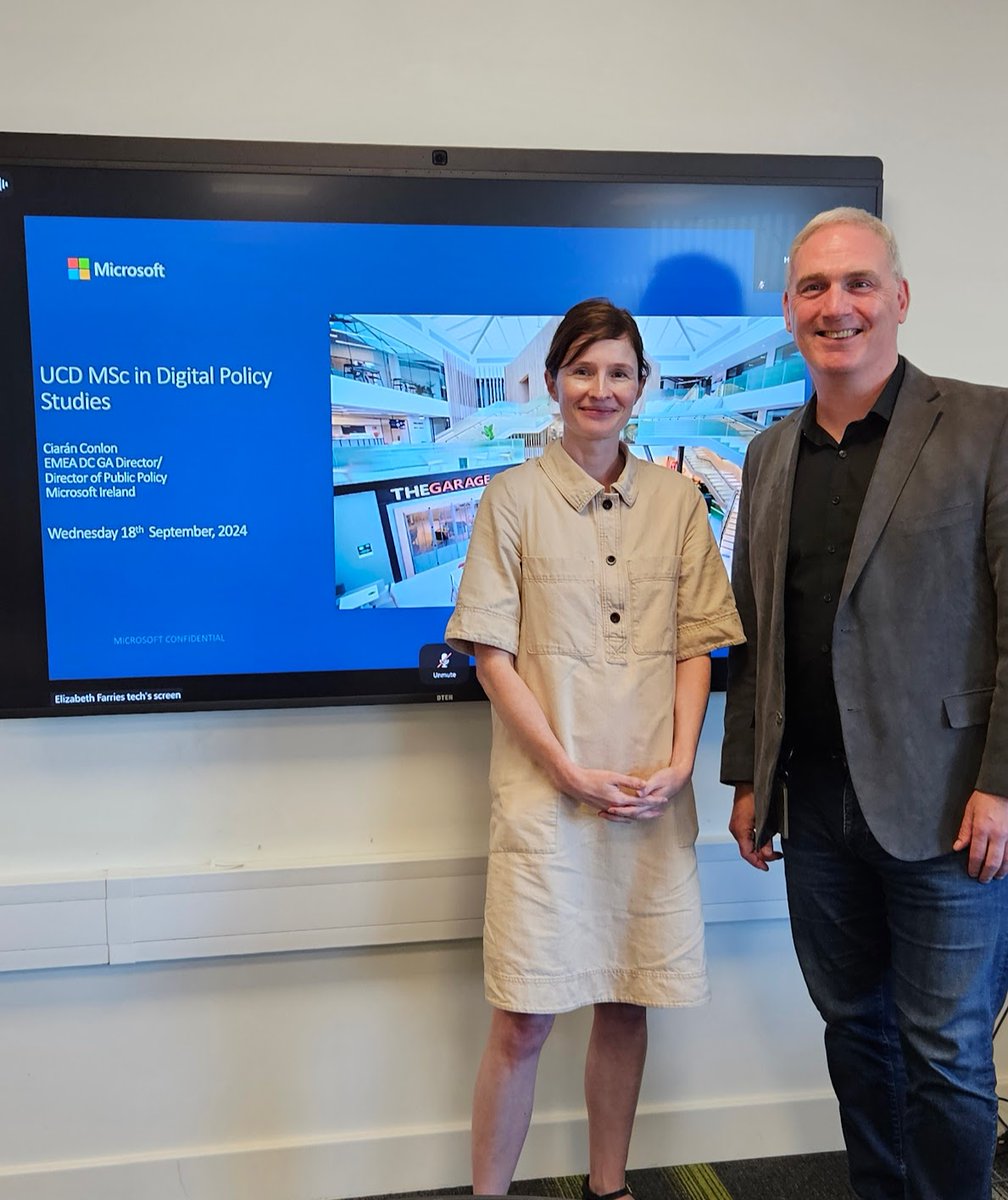 DigitalPolicyIE's tweet photo. Many thanks to @CiaranConlonNo8 for delivering the first of our MSc in Digital Policy Studies lecture! We're very grateful to Ciaran for sharing his expertise on the practical aspects of public policy in our digital age
#UCDDigitalPolicy
#DigitalPolicyIE
@UCD_iSchool https://t.co/XOemtouelS
