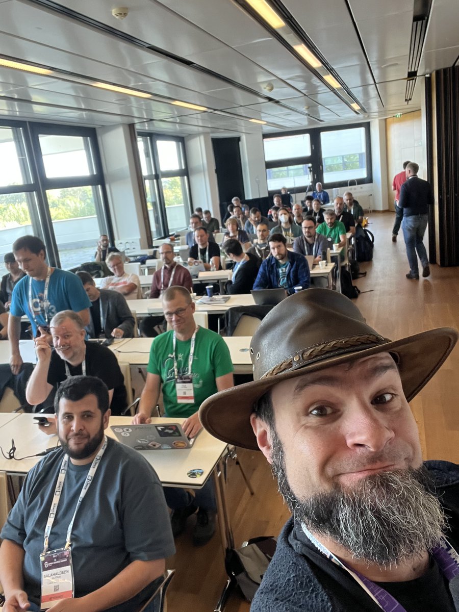 TheYoctoJester's tweet image. Yocto Project Developer Day is in full swing! A lot of new faces both on stage and in the audience, first time live streaming it, and some other experiements - cat herding at its best!