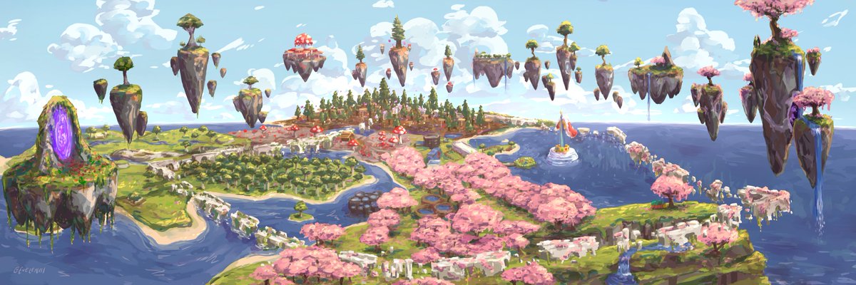 The Greater Spawn Islands project, from Philza's season 4 hardcore world

#philzafanart #philza #hardcores4