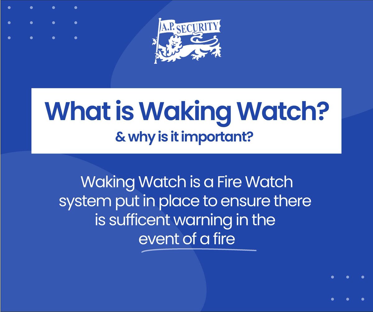 If your building has fire safety concerns or hazardous cladding, Waking Watch is essential to maintain safety and peace of mind. We offer bespoke services, including regular fire safety checks, customised to fit your specific needs. 🧯

📞 01923 605219