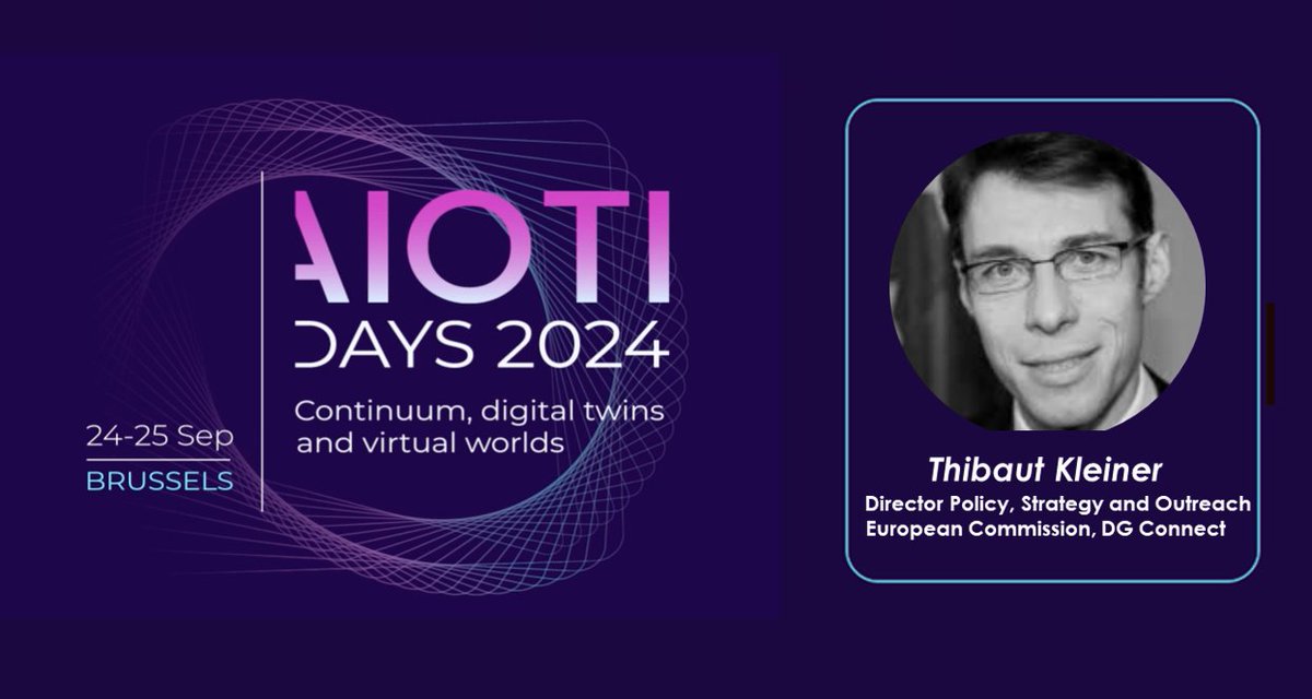 AIOTI_EU's tweet photo. 🌐 We are excited to announce that @ThibKLNR Director for Policy,  Strategy, and Outreach at DG Connect, European Comision. will join us as a keynote speaker during the #AIOTIDays2024.
 https://t.co/tfzFU9Wihu 
 #Policy  #IoT #DigitalTwins #VirtualWorlds   #ComputingContinuum https://t.co/IVoUXHWSlG