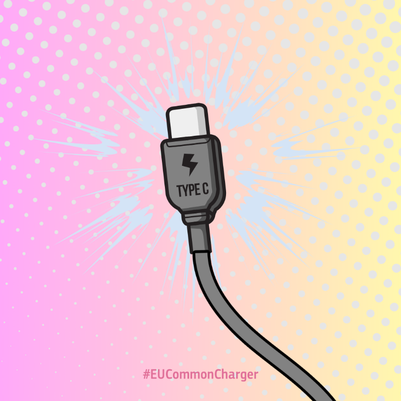 DigitalEU's tweet photo. ⏱️The wait for a common charging solution is coming to an end!

🔌In 100 days, you will be able to charge your portable electronic devices with any USB-C charger, regardless of the brand.

Harmonisation will also help prevent #eWaste🗑️ by 980 tonnes yearly.

#EUCommonCharger ↓