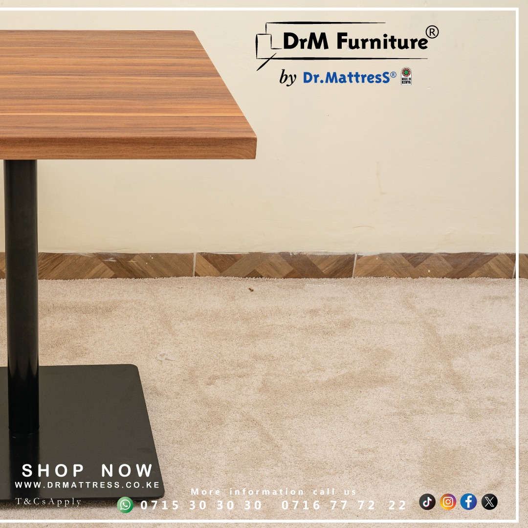 dr_mattress's tweet image. The heart of your dining space, crafted with care and style. 

Now available with up to 25% off.
✅Dining Table WAS KES 31,800 NOW KES 23,850

📍Our Locations Countrywide: bit.ly/3JJi66p

☎For Enquiries: +254 715 30 30 30

#DrMFurniture #DiningInStyle #DesignFocus